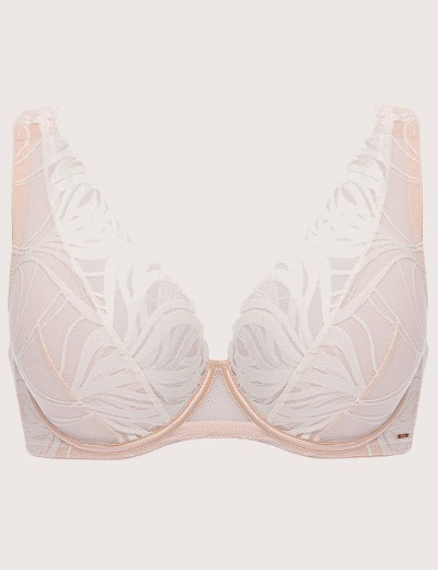 Кружевной бюстгальтер бралетт Alles CREME BRULEE M bralette, Цвет: бежевый, Размеры: 70E, изображение 8