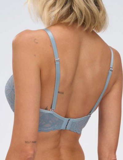 Бюстгальтер с вкладышами пуш-ап Alles SALT&SEA P-UP, Цвет: голубой, Размеры: 70E, изображение 2