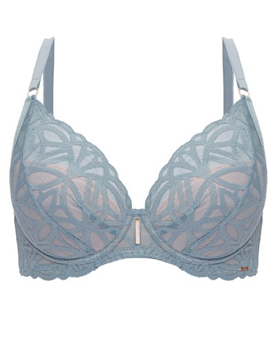 Бюстгальтер с вкладышами пуш-ап Alles SALT&SEA P-UP, Цвет: голубой, Размеры: 70E, изображение 7