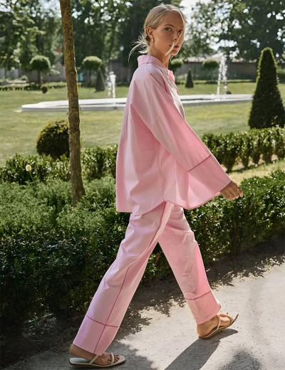 Пижама женская с брюками Aruelle PENELOPE SET, Цвет: розовый, Размеры: S, изображение 4