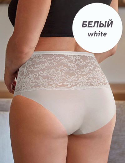 Высокие трусы слипы Janira ANGIE High Slip 1032370 white, Цвет: white (белый), Размеры: XL, изображение 2