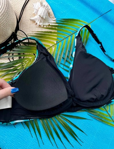 Верх купальника Jantzen JZ25080B, Цвет: черный/морская волна, Размеры: XL, изображение 4