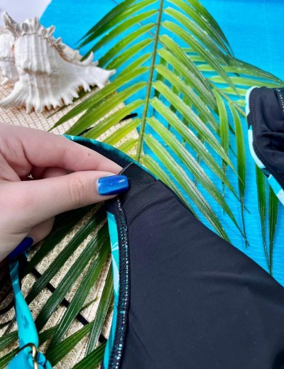 Верх купальника Jantzen JZ25080B, Цвет: черный/морская волна, Размеры: XL, изображение 5