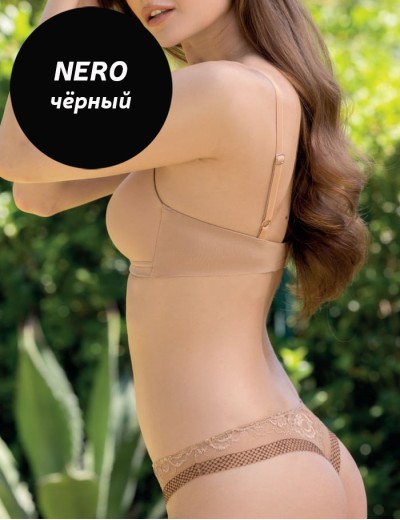 Комплект Leilieve TETE-A-TETE триангул+танга M8063 nero, Цвет: nero (черный), Размеры: 75B, изображение 2