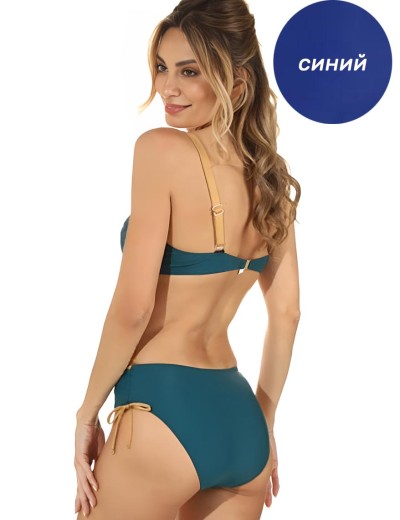 Пляжный купальник мякая + слип Lilly FL140 синий, Цвет: синий, Размеры: 75C, изображение 2