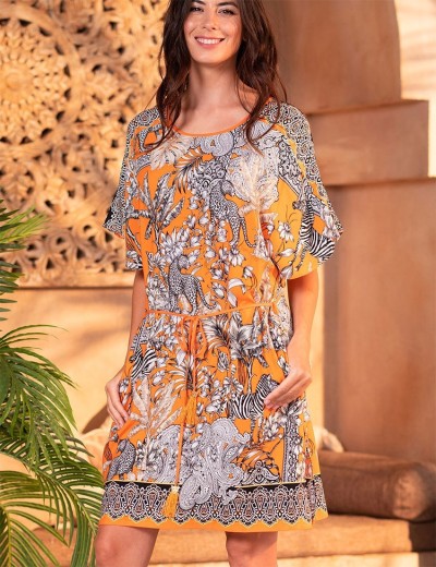 Короткая туника Mia-Amore MADAGASCAR 1794, Цвет: оранжевый, Размеры: L/XL, изображение 5