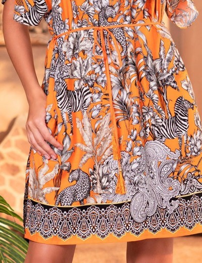 Короткая туника Mia-Amore MADAGASCAR 1794, Цвет: оранжевый, Размеры: L/XL, изображение 4