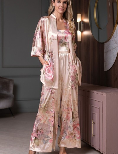 Шёлковый комплект тройка Mia-Amore ADAGIO 4535, Цвет: жемчужный, Размеры: M, изображение 4