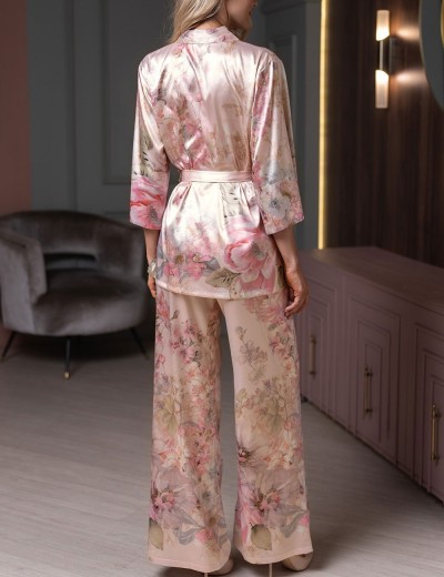 Шёлковая пижама Mia-Amore ADAGIO 4536, Цвет: жемчужный, Размеры: 3XL, изображение 2