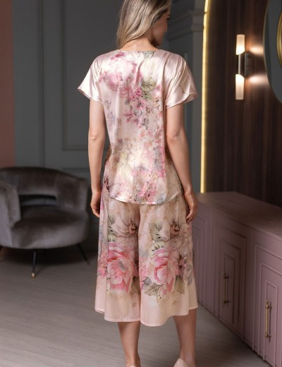 Комплект из натурального шёлка Mia-Amore ADAGIO 4537, Цвет: жемчужный, Размеры: XL, изображение 3