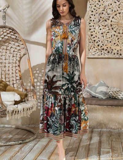 Длинный сарафан Mia-Amore PALMETTA (Palmira) 5348, Цвет: мультиколор, Размеры: S, изображение 4