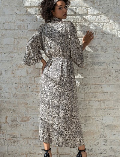 Натуральный запашной халат Mia-Amore RUNA 3999, Цвет: мультколор, Размеры: 2XL/3XL, изображение 2