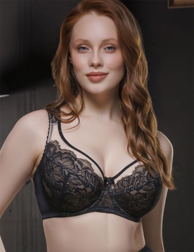 Бюстгальтер с мягкими чашками Mioocchi SILVA 8308 nero, Цвет: nero (черный), Размеры: 90F, изображение 4