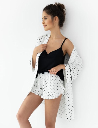 Пижама из топа и шорт Sensis ELIF, Цвет: черный, Размеры: L, изображение 3