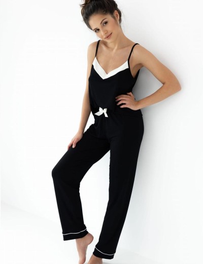 Пижама с брюками из вискозы Sensis NIKITA, Цвет: черный, Размеры: L, изображение 2 Пижама с брюками из вискозы Sensis NIKITA, Цвет: черный, Размеры: L, изображение 2