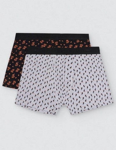 Набор трусов боксеров Ysabel Mora 20392 (2 шт) светло-серый + черный, Цвет: светло-серый + черны, Размеры: L, изображение 3