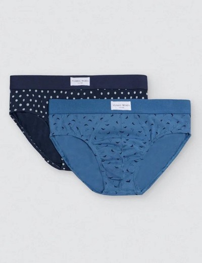 Мужские слипы Ysabel Mora 20396 (2 шт) темно-синий + джинс, Цвет: темно-синий + джинс, Размеры: L, изображение 3