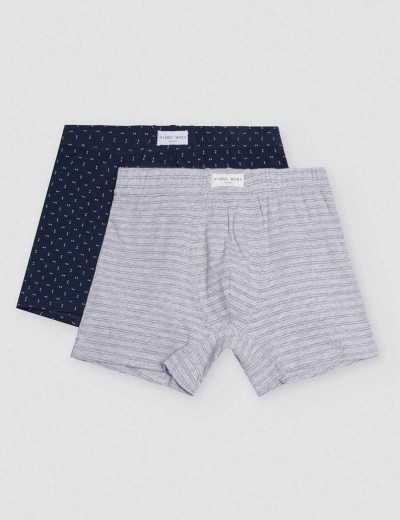 Трусы боксеры Ysabel Mora 20402 (2 шт) темно-синий + серый, Цвет: темно-синий + серый, Размеры: L, изображение 3