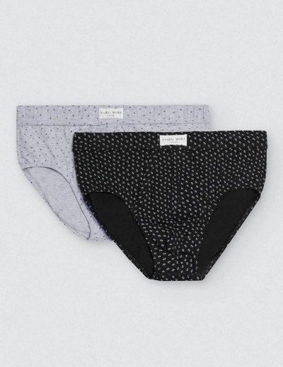 Набор трусов слипов Ysabel Mora 20404 (2 шт) черный + серый, Цвет: черный + серый, Размеры: L, изображение 3