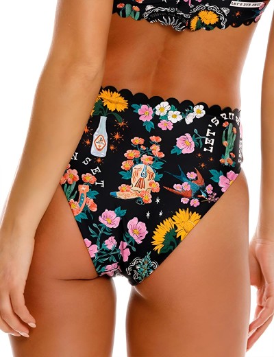 Высокие плавки Agua Bendita 17026 PENELOPE NOPAL, Цвет: черный, Размеры: S, изображение 2