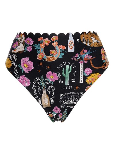 Высокие плавки Agua Bendita 17026 PENELOPE NOPAL, Цвет: черный, Размеры: S, изображение 5