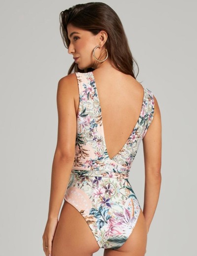 Цельный купальник с глубоким вырезом Cosita Linda 25016M ROMANTIC HARMONY, Цвет: мульти, Размеры: S, изображение 2