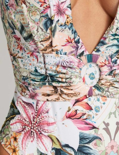 Цельный купальник с глубоким вырезом Cosita Linda 25016M ROMANTIC HARMONY, Цвет: мульти, Размеры: S, изображение 3