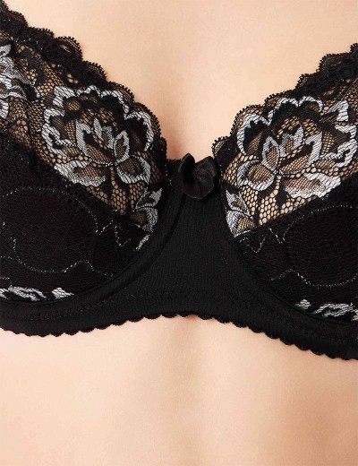 Бюстгальтер мягкий с подкроем Elli 1013 черно-серебро, Цвет: черно-серебро, Размеры: 80H, изображение 3 Бюстгальтер мягкий с подкроем Elli 1013 черно-серебро, Цвет: черно-серебро, Размеры: 80H, изображение 3