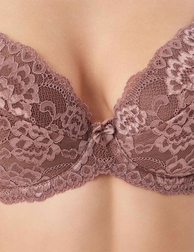 Бюстгальтер с вкладышами пуш-ап Elli 8040 кофейно-розовый, Цвет: кофейно-розовый, Размеры: 85E, изображение 3