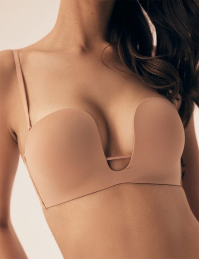 Бюстгальтер планж пуш-ап Esotiq NOVELTY 43127 миндаль, Цвет: миндаль, Размеры: 70C, изображение 3