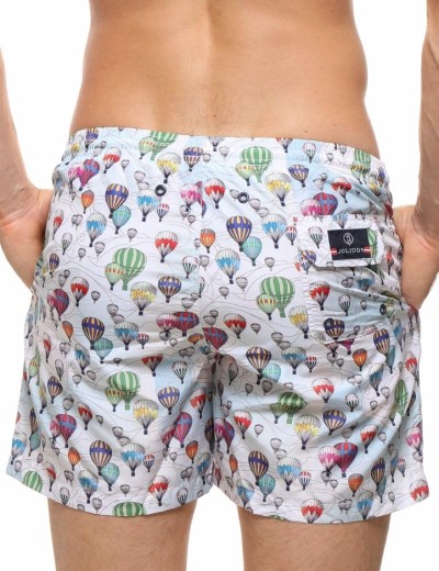 Мужские пляжные шорты Jolidon B645JI SI3 белый/воздушный шар, Цвет: белый/воздушный шар, Размеры: L, изображение 2