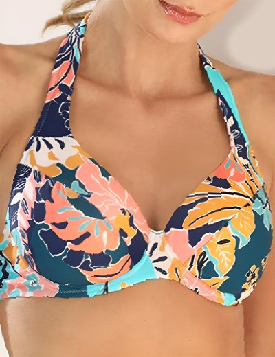 Купальник с мягкой чашкой + слипы Lilly FL148, Цвет: синий, Размеры: 85B, изображение 3