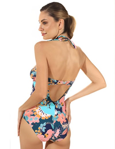 Совместный купальник мягкая чашка Lilly FL151, Цвет: синий, Размеры: 80B, изображение 2