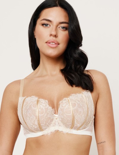 Мягкий кружевной балконет Subtille HARMONY GOLD balconette soft, Цвет: молочный, Размеры: 80F, изображение 3