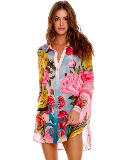 Пляжная рубашка Agua Bendita 15126 CRYSTAL MIRAGE, Цвет: розовый, Размеры: S, изображение 2