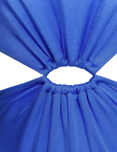 Однотонный купальник монокини Agua Bendita 15411 BLOOM AZURE, Цвет: синий, Размеры: L, изображение 3