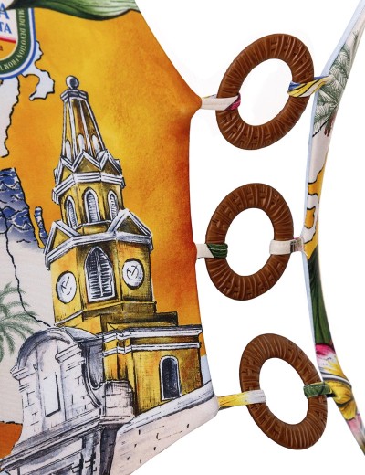 Цветной слитный купальник Agua Bendita 15413 TRIBECA VENTURA, Цвет: голубой, Размеры: L, изображение 5