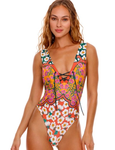 Слитный купальник Agua Bendita 17033 PRISCILA NOPAL, Цвет: красный, Размеры: S, изображение 2