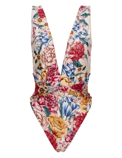 Цельный купальник с глубоким вырезом Agua Bendita 17042 ELLIS BLUSH, Цвет: бежевый, Размеры: L, изображение 6