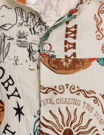 Пляжная рубашка Agua Bendita 17747 KESHI NOPAL, Цвет: белый, Размеры: M, изображение 4