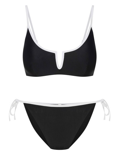 Черно-белый раздельный купальник Esotiq 42905 POPS, Цвет: черный, Размеры: L, изображение 9