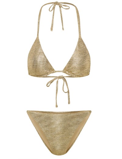 Открытый золотистый купальник Esotiq GOLDES 42716, Цвет: янтарный, Размеры: XL, изображение 7