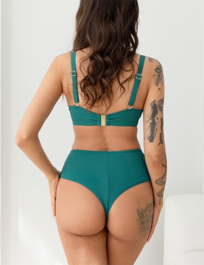 Плавки бразилиана высокие Kris Line TARIFA brasyliana high waist, Цвет: изумрудный, Размеры: M, изображение 4 Плавки бразилиана высокие Kris Line TARIFA brasyliana high waist, Цвет: изумрудный, Размеры: M, изображение 4