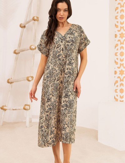 Длинная туника Mia-Amore ALLEGRO 5464, Цвет: песочный, Размеры: 4XL/5XL, изображение 3