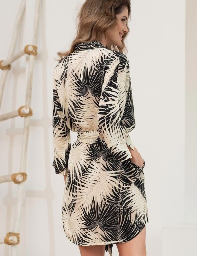 Рубашка-халат Mia-Amore BORA-BORA 5510, Цвет: бежевый+черный, Размеры: M, изображение 2