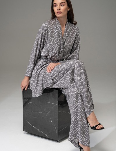 Комплект из жакета и брюк Mia-Amore DAMASK 5258, Цвет: серый, Размеры: 3XL, изображение 3