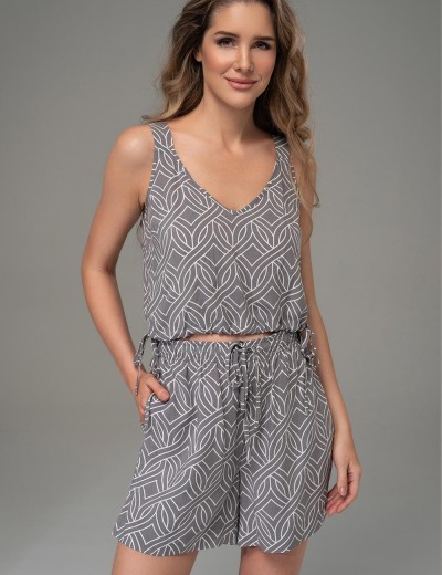 Комплект из топа и шорт Mia-Amore DAMASK 5362, Цвет: серый, Размеры: 2XL, изображение 3