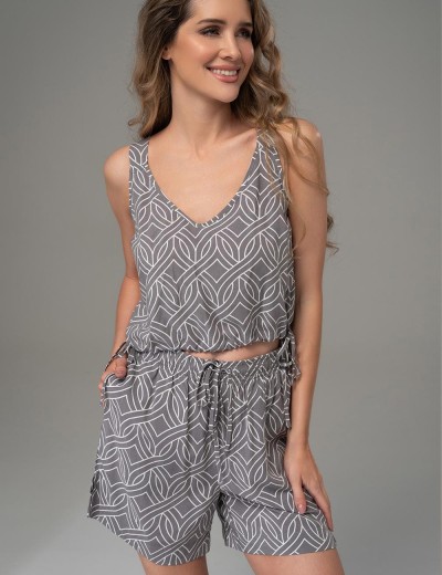 Комплект из топа и шорт Mia-Amore DAMASK 5362, Цвет: серый, Размеры: 2XL, изображение 4