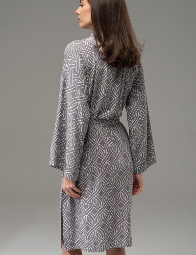 Домашний халат Mia-Amore DAMASK 5363, Цвет: серый, Размеры: L/XL, изображение 2