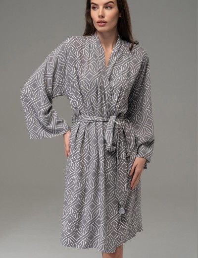 Домашний халат Mia-Amore DAMASK 5363, Цвет: серый, Размеры: L/XL, изображение 3
